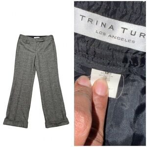 Trina Turk High-Waist Wide-Leg Trousers size 12